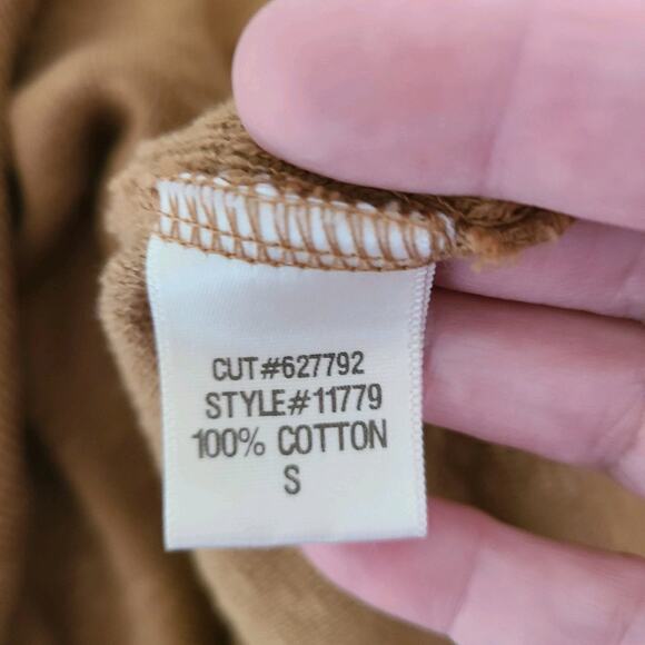 XCVI Crochet Boho Retro Open Women Cardigan Small Western Long‎ Sleeves Camel - Picture 11 of 12